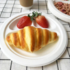  Divided Bagasse Plate White Round Fiber Plate Sugarcane Dinner Plate Food Container