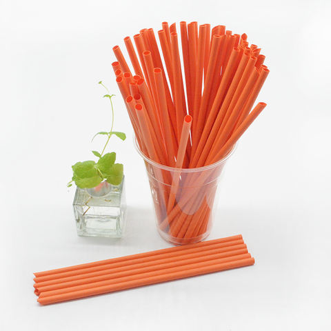 100% Biodegradable Compostable Plastic Pla Red Straight Straws Food Grade