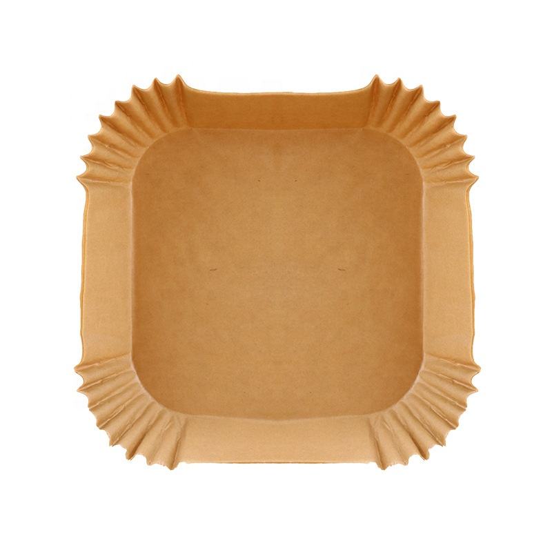 Rectangles Shape Non-Stick Air Fryer Paper Liners Oil-Proof and Water-Resistant Paper for Air Frying and Baking