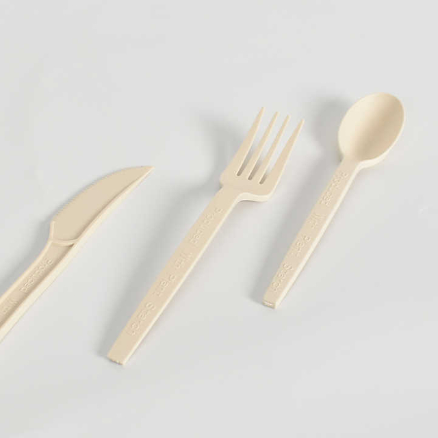 Factory Directly Price Disposable Cornstarch Knife Fork and Spoon Food Grade 