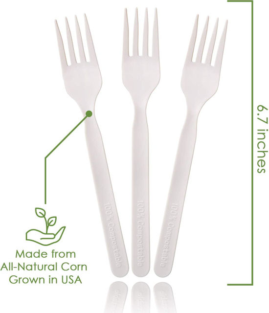 Eco-friendly Cutlery Sets Cornstarch Biodegradable Cutlery Disposable