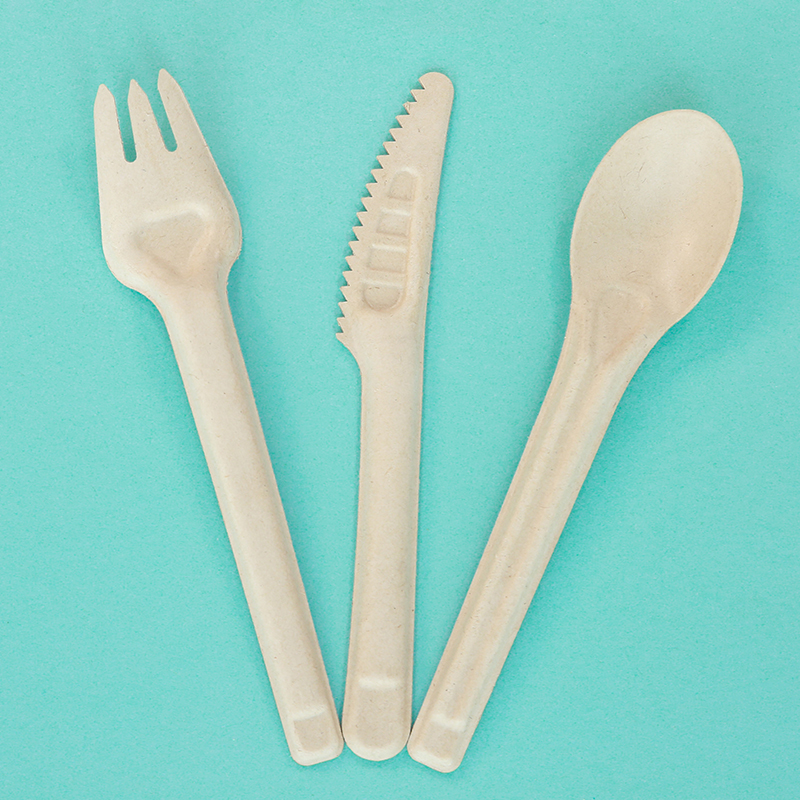 Hot Selling Eco-friendly Biodegradable Bagasse Cutlery Sugarcane Spoon Fork Knives With Huge Discount