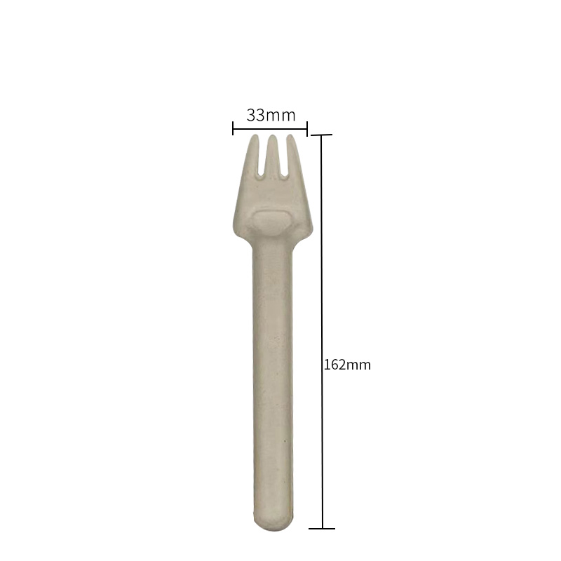 Disposable Biodegradable White Sugarcane Cutlery Custom Bagasse Forks for Food