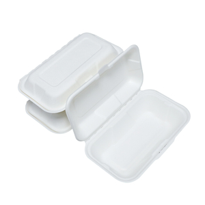 New Disposable Bagasse Folding Box Hot Dog Box Design Sense Degradable Eco-friendly Safe 100% Compostable Fast Food Packaging