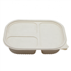 Biodegradable Cornstarch Meal BoxTakeout Food Box Three Compartment Box