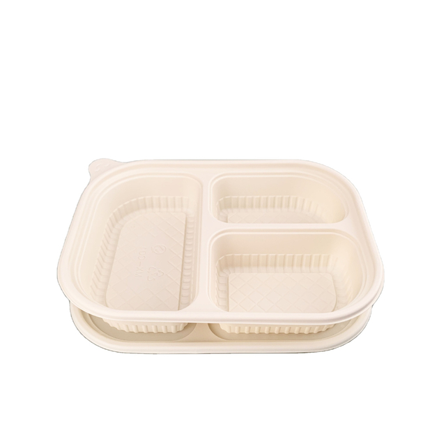 Corn Starch Box Take Out Container Food Box Lunch Box Cornstarch with 4 Compartments Food Packing to Go