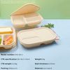 3 Frames High-Temperature Microwave Take-Out Box Corn Starch Lunch Container Eco-Friendly Bio-Degradable Insulation Takeout Food