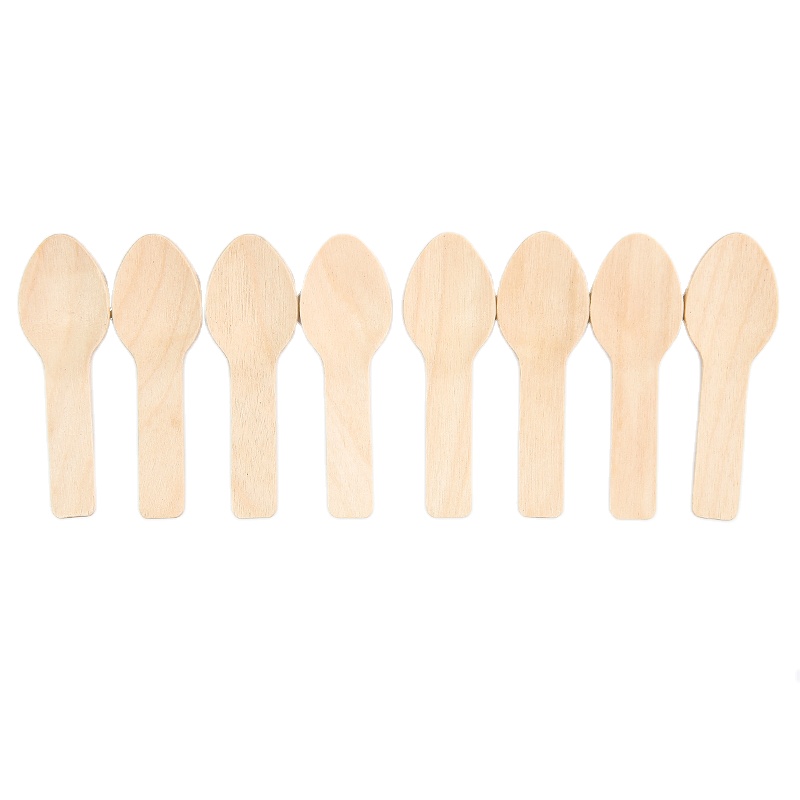 Eco Friendly Hot Sale Biodegradable Disposable Wooden Ice Cream Spoon with Customized