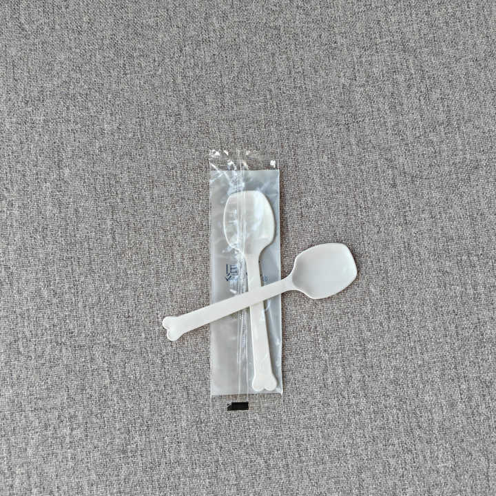 Transparent Biodegradable CPLA Disposable Cutlery Set for Outdoor Camping Compostable Tableware Including Fork Plastic Spoon