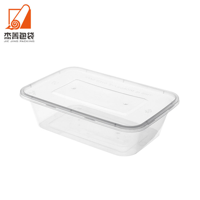 Disposable Airtight Plastic Food Container Box Single Compartment for Hot Food Delivery and Meal Prep Take Out