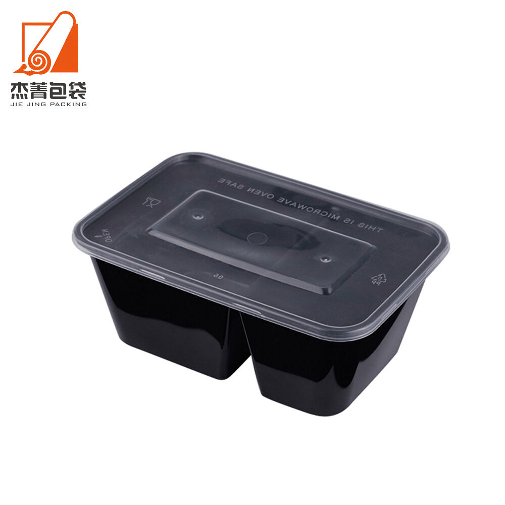 ODM/OEM Catering Plastic Microwave Safe 2 Compartment Take Away Disposable Bento Lunch Box