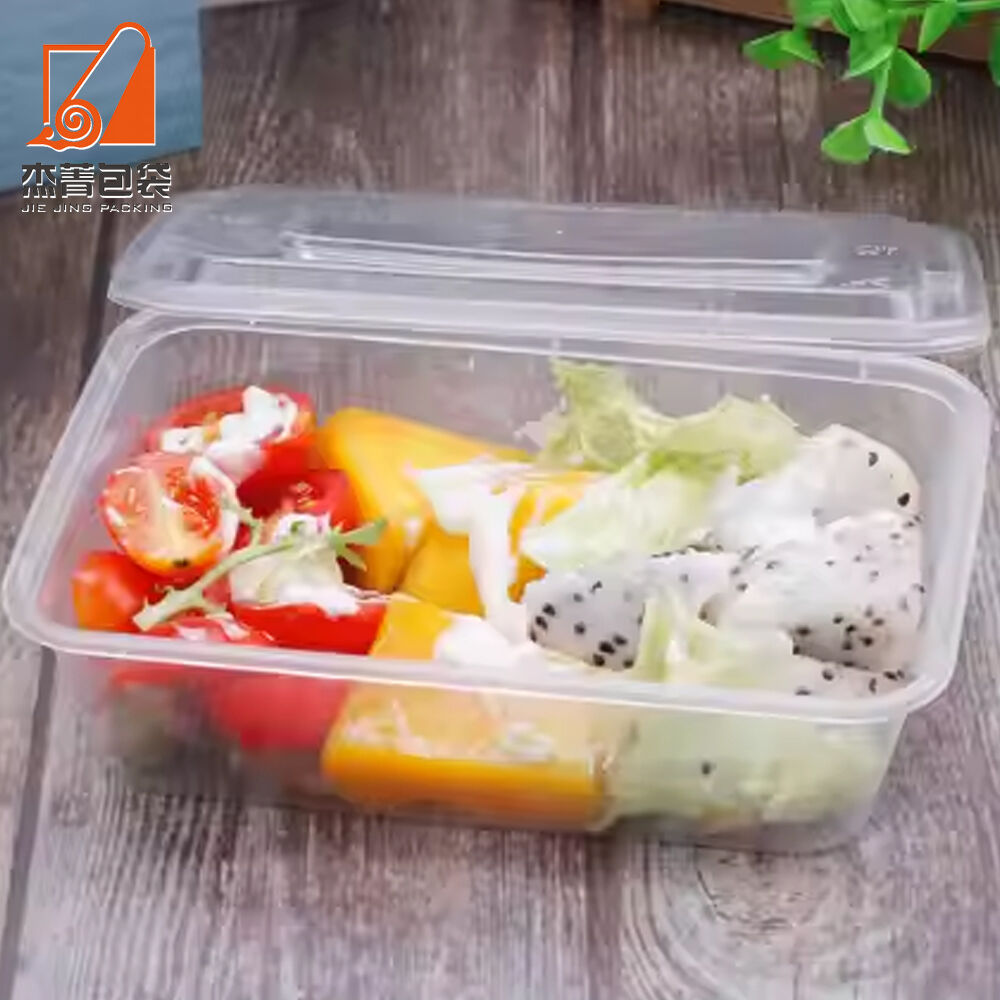 Disposable 750ml Rectangular Plastic Food Container PP Material Industrial Use for Packaging Noodles and Blister Products