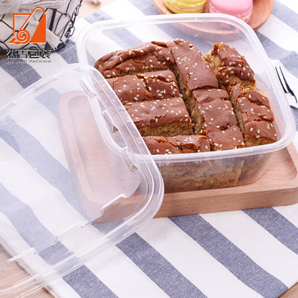 Eco-Friendly 1000ml Disposable Rectangular Lunch Boxes Plastic Tableware for Takeaway Food for Household Use
