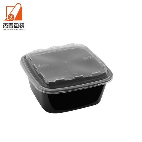 Eco-Friendly Disposable Rectangular Lunch Boxes Plastic Tableware for Takeaway Food for Household Use