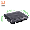 Disposable Microwave Thickened PP Transparent Food-grade One-piece Lid Four Compartments Fast Food Takeaway Lunch Box