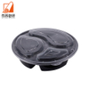 Food Grade 3 Compartment Freezer and Microwave Safe Injection Storage Bento Box Takeout Packaging Round Basin Tableware with Lid