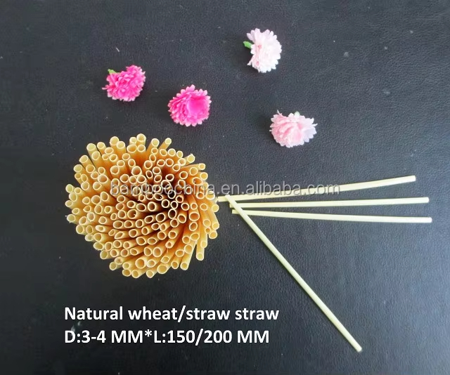 Factory price custom logo natural wheat straws wheat drinking straws eco friendly rye straws for sale