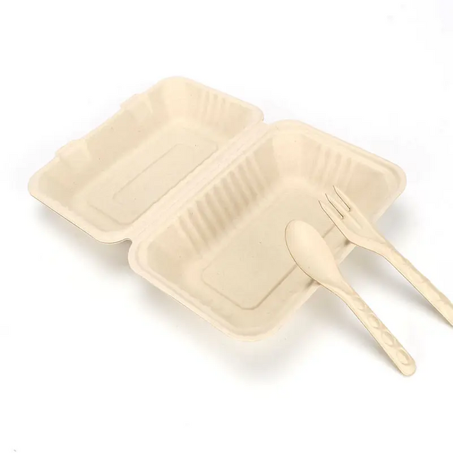 2024 Food Grade Bagasse Sugarcane Pulp Paper Spoon Folk Knife Set Eco Friendly Disposable Biodegradable Cutlery For Parties