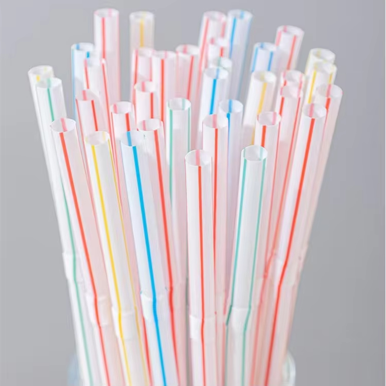 Colored Drinking Straws Wholesale Telescopic Pp Plastic Disposable Bendable Boba Bubble Tea Straw Food Grade Art Free Party