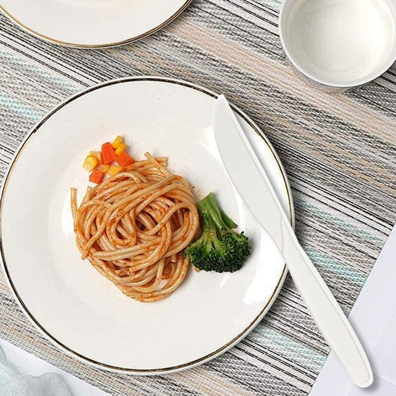 Factory Plant Based Plastic Eco Friendly Cornstarch Cutlery Biodegradable Compostable Knife