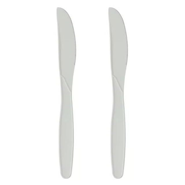 Eco Friendly Disposable Knife Flatware Sets Cornstarch Knife Fork And Spoon Food Grade Cornstarch Cutlery
