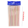 100pcs/pack 8 Inches Striped Bendable Disposable Plastic Drinking Straws Party Multi Colored Straw