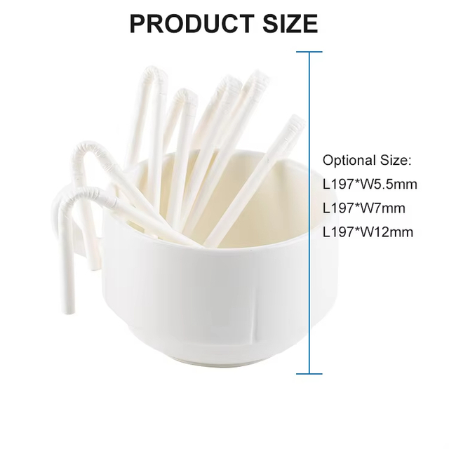 Bendable Paper Straw Cocktail Juice Drinking Straw Eco-friendly Straws Customized Color & Pattern
