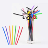 PP Disposable Bendable Straws Brightly Colored 6mm Plastic for Camping and Restaurants Party Function Beverages