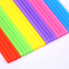 6*260mm Flexible Disposable Plastic Drinking Straws Extra Long Disposable Bendy Party Fancy Straws Assorted Colors