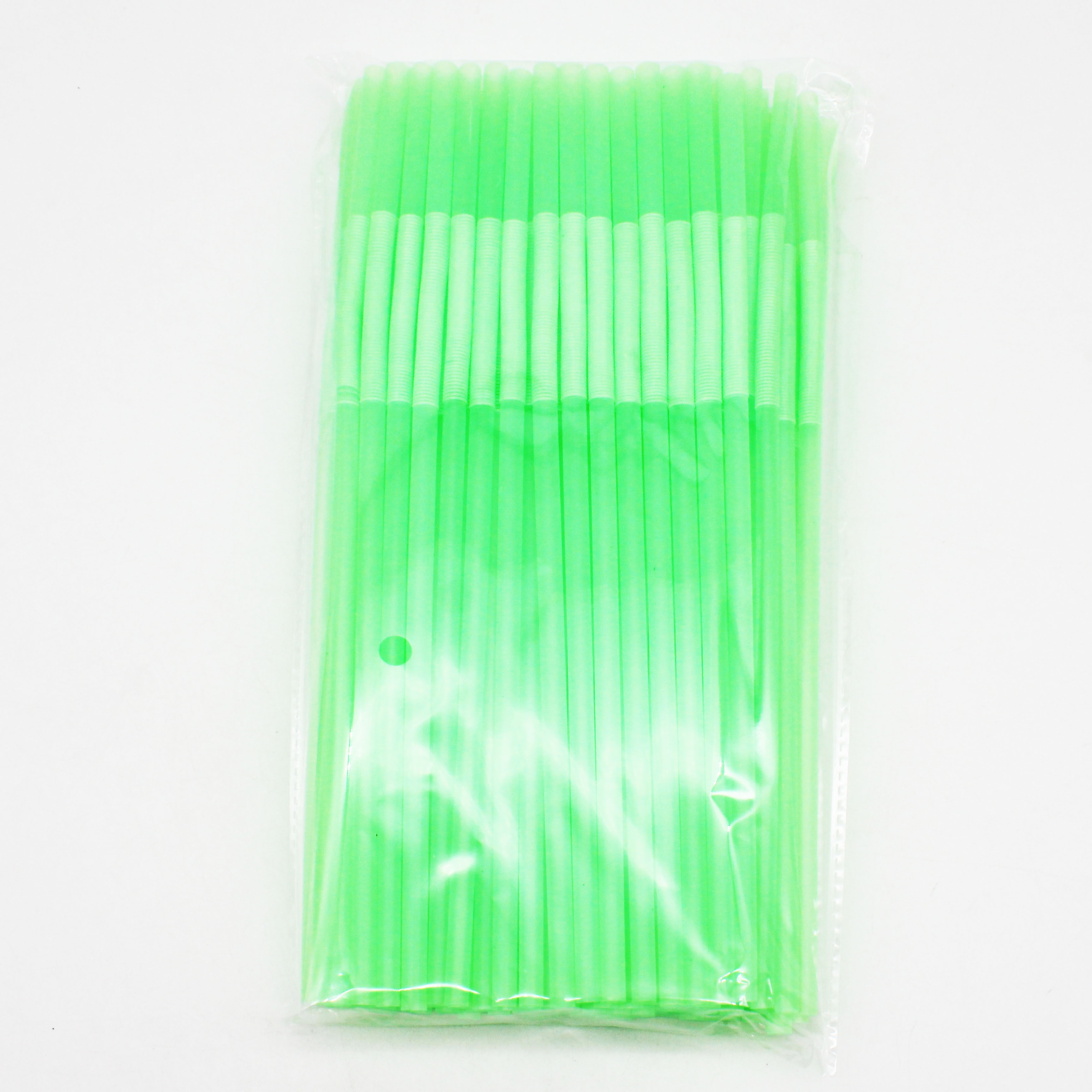 Flexible Disposable Plastic Drinking Straws Long Colorful Disposable Bendy Party Fancy neon green Straws