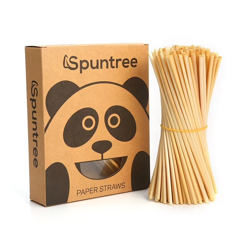 New eco friendly biodegradable wheat grass fiber drink tube straw custom individually wrapped disposable wheat straws