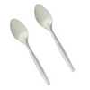 Takeaway Food Party Eco-Friendly Dinnerware Cornstarch Cutlery Milky White Color Biodegradable Cutlery Disposable Spoons