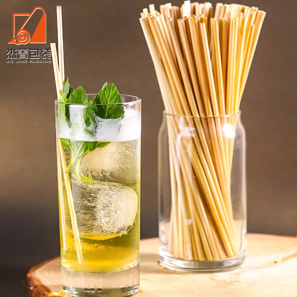 New eco friendly 100 biodegradable grass disposable wheat drink tube straw custom individually wrapped wheat straws