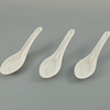 Eco-Friendly Bio-Based Heavy Duty Takeaway Plastic Dinnerware Reusable Corn Starch Soup Spoons Disposable Chinese Spoon