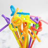 Straight disposable plastic straws bendy straws pp drinking colorful art party juice drinking pp straw