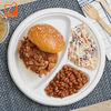 10 Inch Sugarcane Bagasse Round Plate 3 Compartment Biodegradable Paper Round Plates