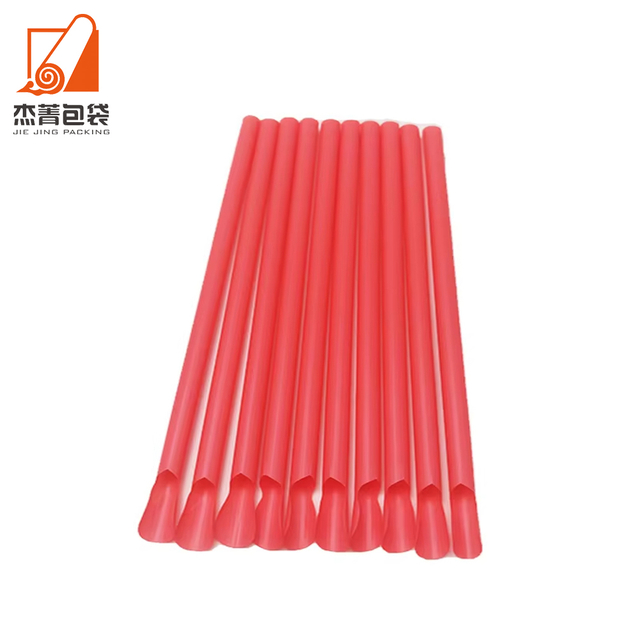 Spoon Drinking Straws Eco-friendly PLA Plastic Disposable Home Party Barware Bar Accessories Customized Packing Customized Color