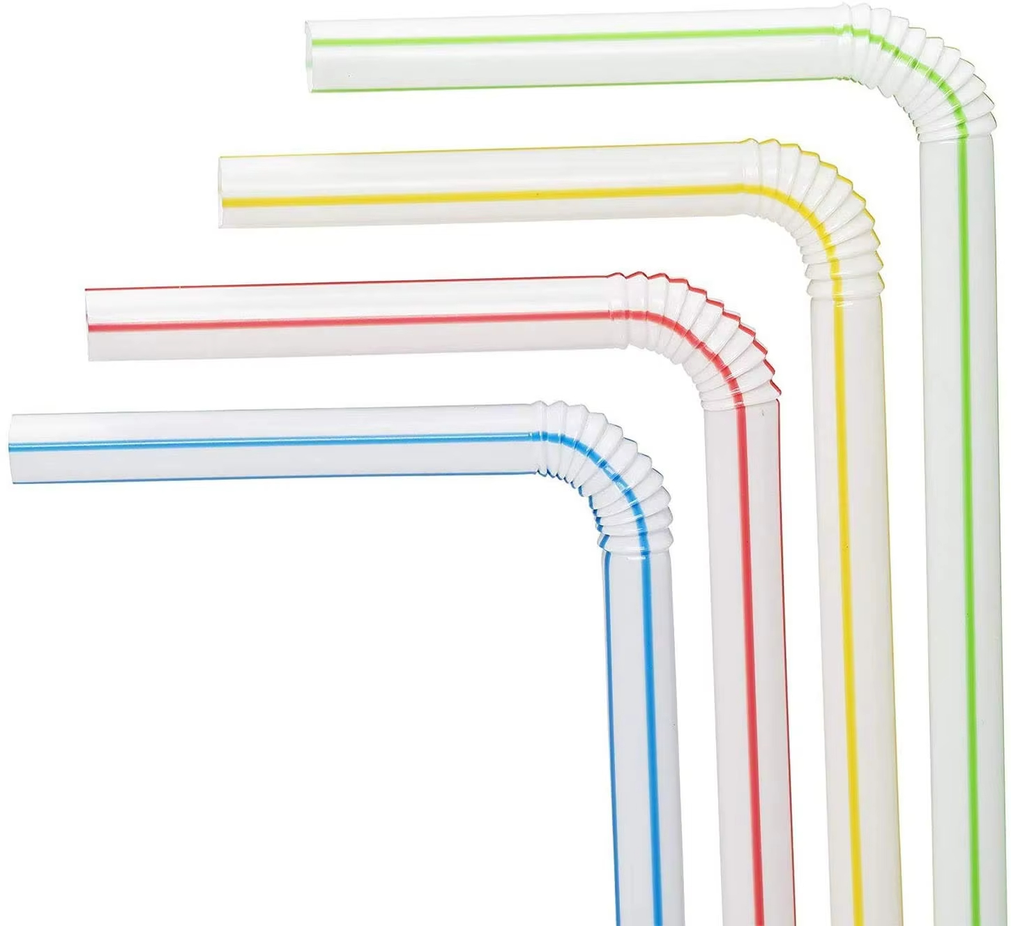Fuling Free Sample Flexible Colorful Disposable Plastic Straws for Home Parties