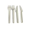 Environmentally friendly disposable biodegradable tableware set pulp fruit fork steak knife soup spoon party dining