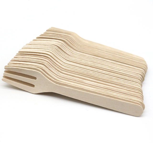 Disposable Wooden Cutlery Fork Tableware Wood Fork