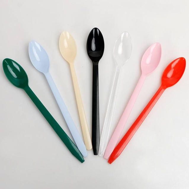 Customized Colored Ice Cream Frozen Yogurt Spoon Plastic Disposable Spoons