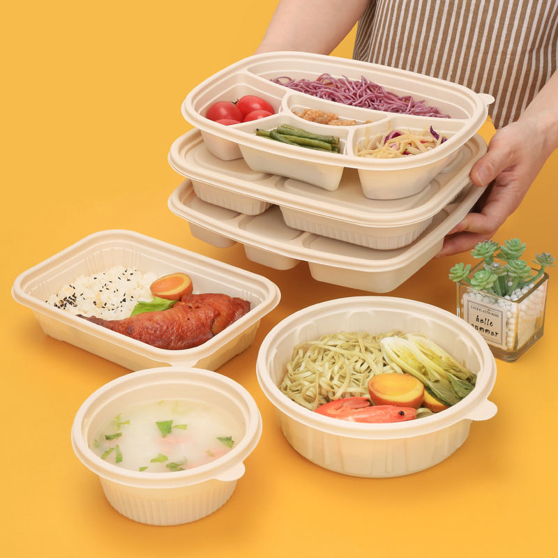 Biodegradable corn starch food container corn starch disposable lunch box