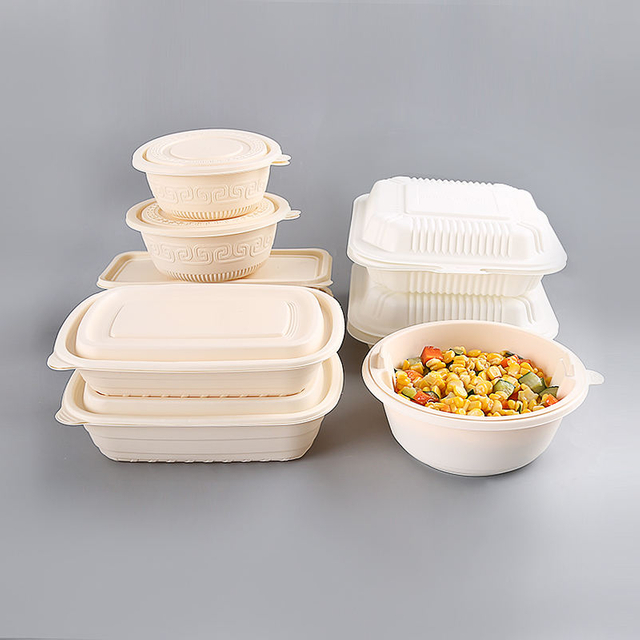 Corn Starch Bento Box Compartment Eco Friendly Packaging Disposable Biodegradable Cornstarch Food Container