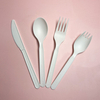 Eco compostable polylactic acid biodegradable tableware Spoon fork knife disposable tableware
