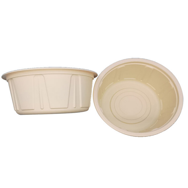 180 Mm 1250ml Biodegradable Corn Starch Takeout Hot Soup Takeout Noodle Bow Disposable Soup Container