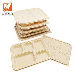 Microwaveable Cornstarch Food Packaging Biodegradable Disposable Food Container Eco 5 Compartment Take Away Lunch Packing Box