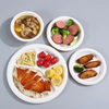 Disposable 12 Inch 4 Compartment Corn Starch Biodegradable Food Serving Plates For Fast Food Fruits