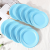 Wholesale disposable paper plates birthday party decorations Biodegradable tableware Disposable circular paper tray cake pan