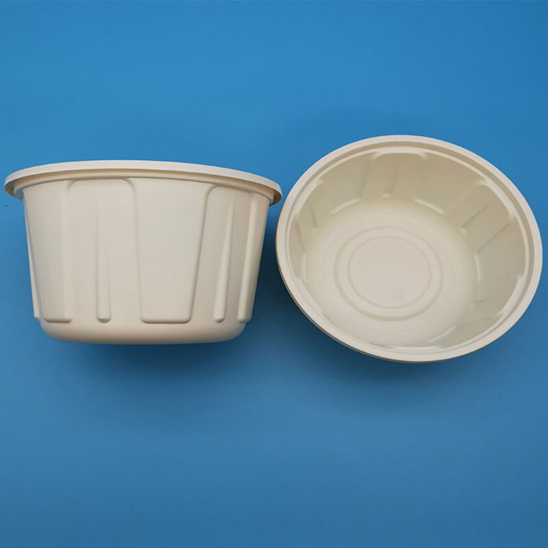 500ML Eco-Friendly Food Delivery Container Food Packaging Portable Dessert Noodle Bowl Take Out Disposable Soup Bowl