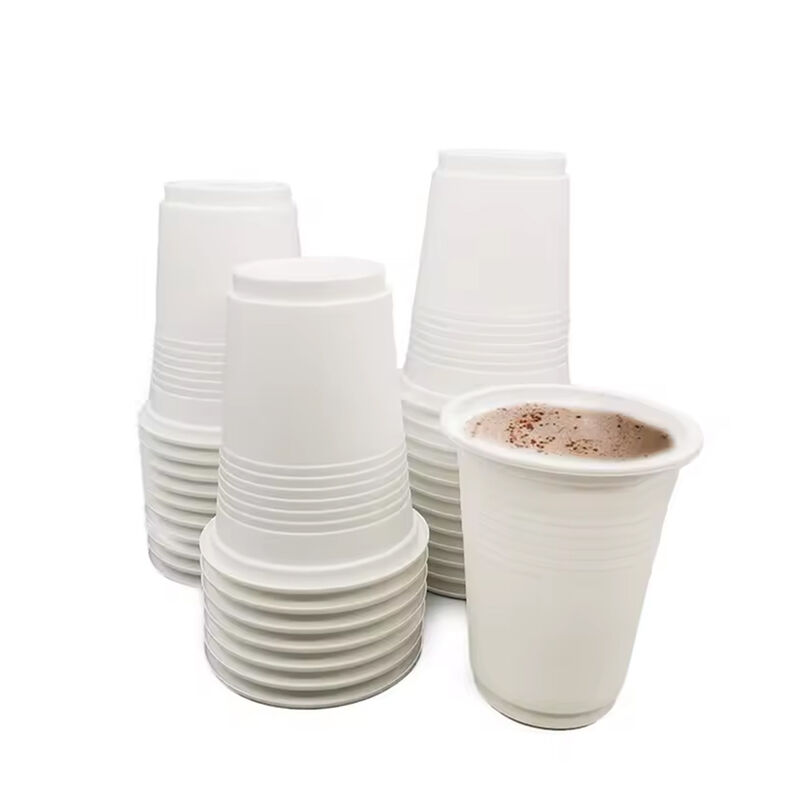 Customized 1000pcs corn starch 12oz 340ml hot and cold beverage biodegradable disposable corn starch coffee cup